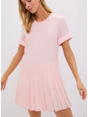 NWT TUCKERNUCK Ballet Pleated Liza Dress Light Pink Small